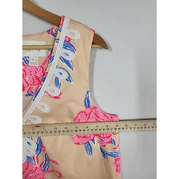 Lilly Pulitzer Sidonie Stretch Shift Dress Size 8 Pink So Clawsome Crab Resort - Picture 12 of 15